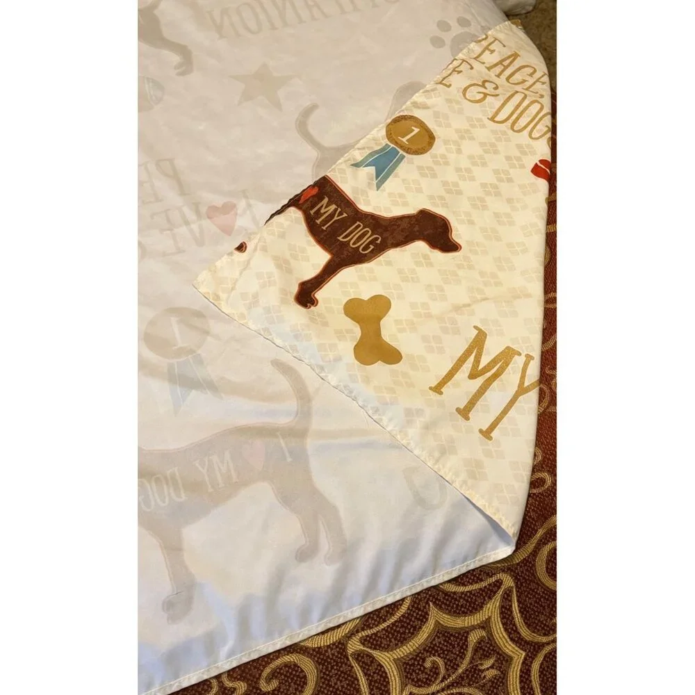 Saturday Knight Ltd Dogs Multicolored Shower Curtain 100% Polyester 70X72